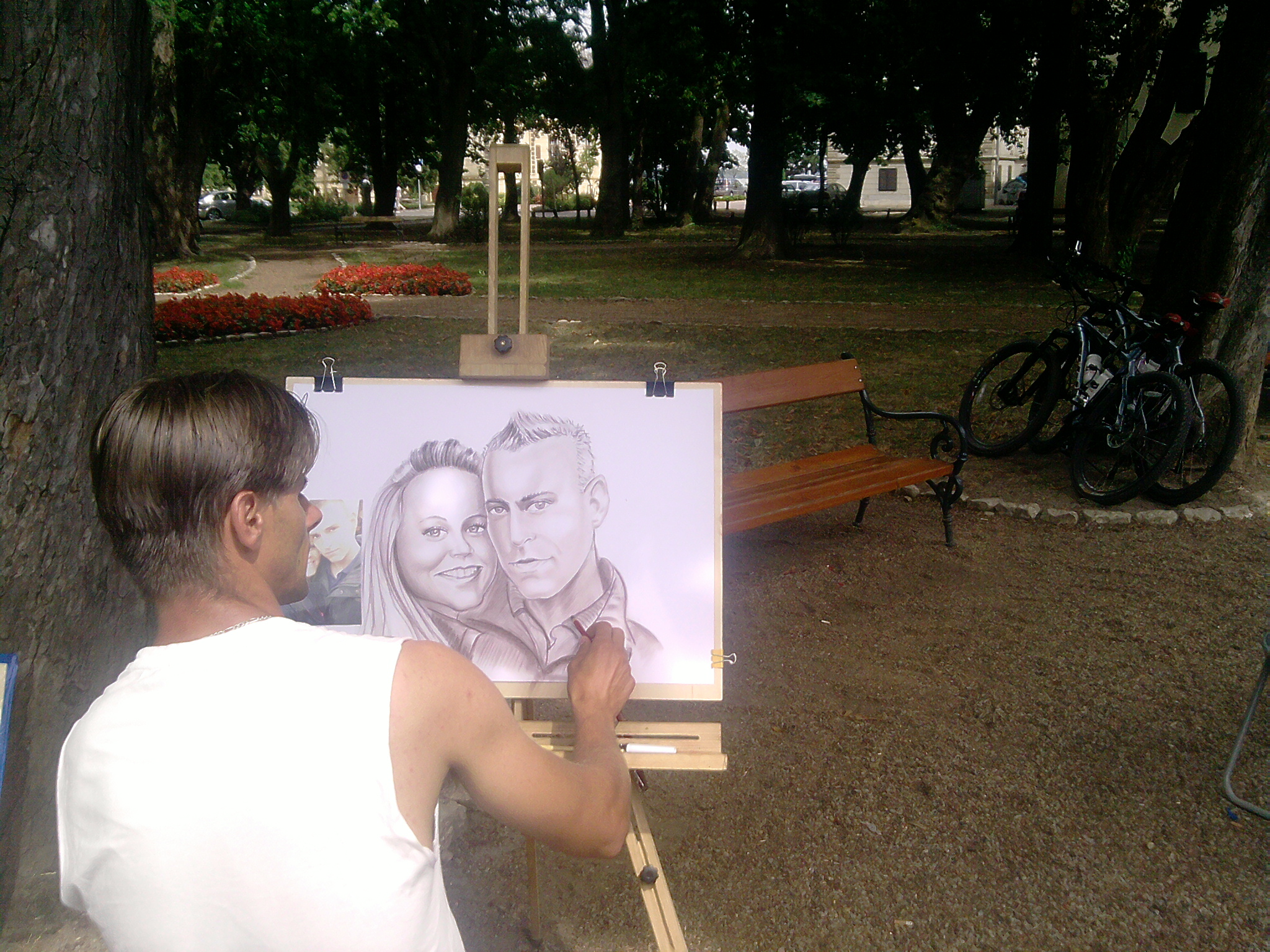 karikaturista keszthelyen portre rajzolas
